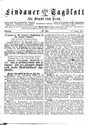 Lindauer Tagblatt für Stadt und Land Sonntag 29. Januar 1871