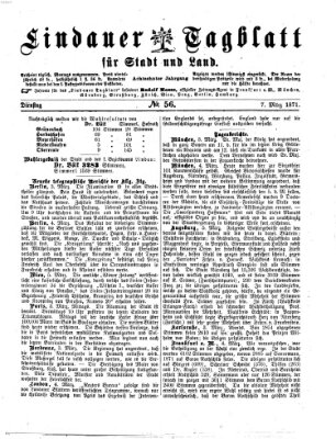 Lindauer Tagblatt für Stadt und Land Dienstag 7. März 1871