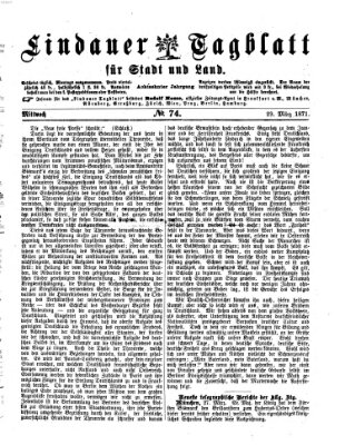 Lindauer Tagblatt für Stadt und Land Mittwoch 29. März 1871