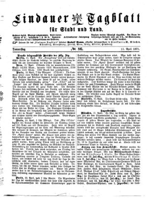Lindauer Tagblatt für Stadt und Land Donnerstag 13. April 1871
