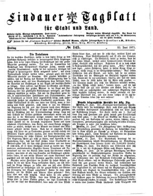 Lindauer Tagblatt für Stadt und Land Freitag 23. Juni 1871