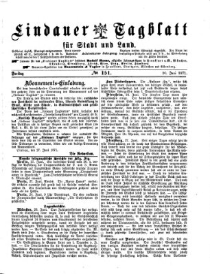 Lindauer Tagblatt für Stadt und Land Freitag 30. Juni 1871