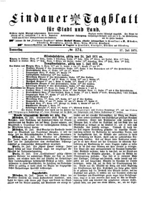Lindauer Tagblatt für Stadt und Land Donnerstag 27. Juli 1871