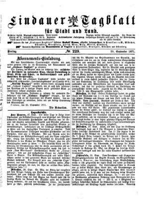 Lindauer Tagblatt für Stadt und Land Freitag 29. September 1871