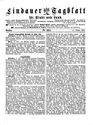 Lindauer Tagblatt für Stadt und Land Samstag 14. Oktober 1871