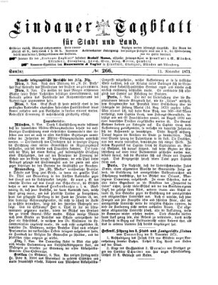 Lindauer Tagblatt für Stadt und Land Samstag 11. November 1871
