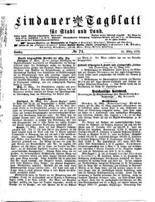 Lindauer Tagblatt für Stadt und Land Samstag 23. März 1872
