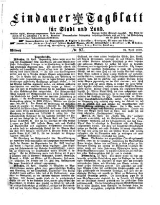 Lindauer Tagblatt für Stadt und Land Mittwoch 24. April 1872