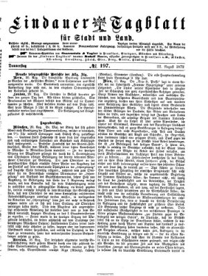 Lindauer Tagblatt für Stadt und Land Donnerstag 22. August 1872