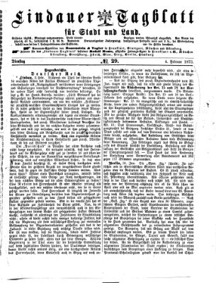 Lindauer Tagblatt für Stadt und Land Dienstag 4. Februar 1873
