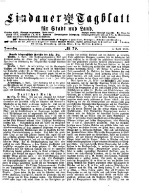 Lindauer Tagblatt für Stadt und Land Donnerstag 3. April 1873