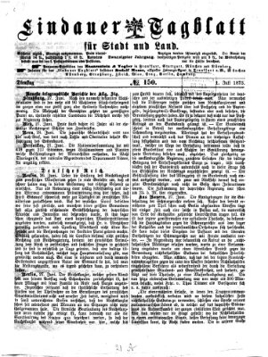Lindauer Tagblatt für Stadt und Land Dienstag 1. Juli 1873