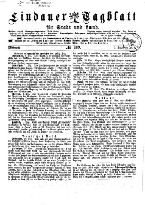 Lindauer Tagblatt für Stadt und Land Mittwoch 3. Dezember 1873