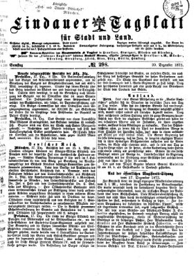 Lindauer Tagblatt für Stadt und Land Samstag 20. Dezember 1873
