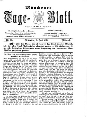 Münchener Tage-Blatt Mittwoch 5. Juni 1872