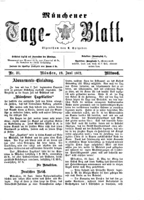 Münchener Tage-Blatt Mittwoch 19. Juni 1872