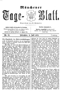 Münchener Tage-Blatt Samstag 6. Juli 1872