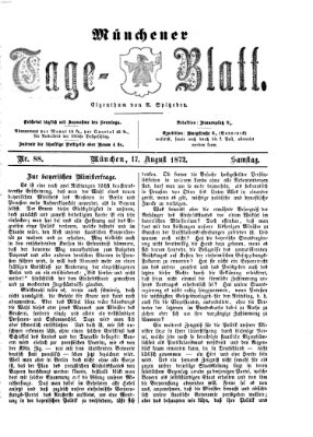 Münchener Tage-Blatt Samstag 17. August 1872