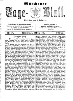 Münchener Tage-Blatt Dienstag 1. Oktober 1872