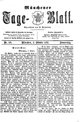 Münchener Tage-Blatt Donnerstag 3. Oktober 1872