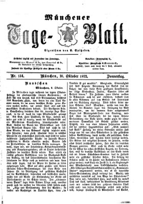 Münchener Tage-Blatt Donnerstag 10. Oktober 1872