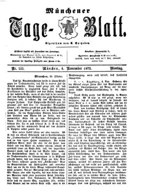 Münchener Tage-Blatt Montag 4. November 1872