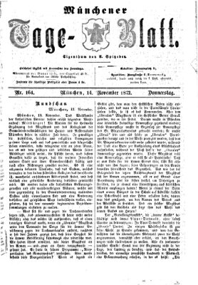 Münchener Tage-Blatt Donnerstag 14. November 1872