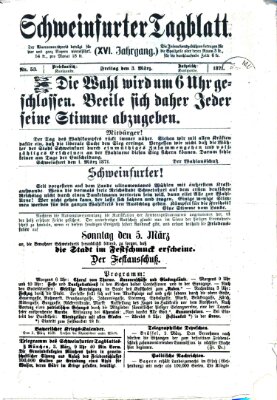 Schweinfurter Tagblatt Freitag 3. März 1871