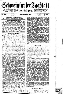 Schweinfurter Tagblatt Samstag 6. Mai 1871