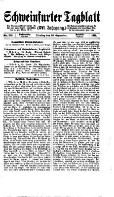 Schweinfurter Tagblatt Dienstag 26. September 1871