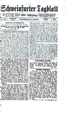 Schweinfurter Tagblatt Donnerstag 14. Dezember 1871