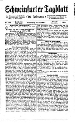 Schweinfurter Tagblatt Donnerstag 28. Dezember 1871