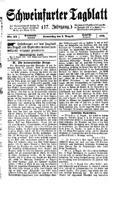 Schweinfurter Tagblatt Donnerstag 8. August 1872