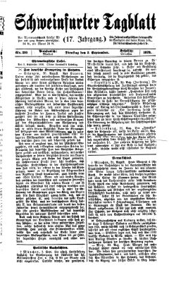 Schweinfurter Tagblatt Dienstag 3. September 1872