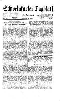 Schweinfurter Tagblatt Mittwoch 12. März 1873