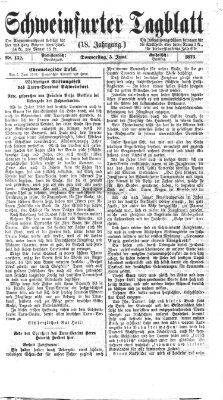 Schweinfurter Tagblatt Donnerstag 5. Juni 1873