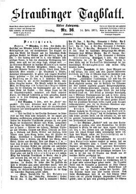 Straubinger Tagblatt Dienstag 14. Februar 1871