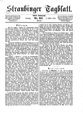 Straubinger Tagblatt Dienstag 17. Oktober 1871