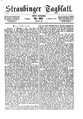 Straubinger Tagblatt Samstag 11. November 1871