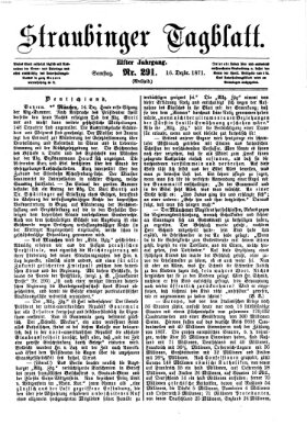 Straubinger Tagblatt Samstag 16. Dezember 1871