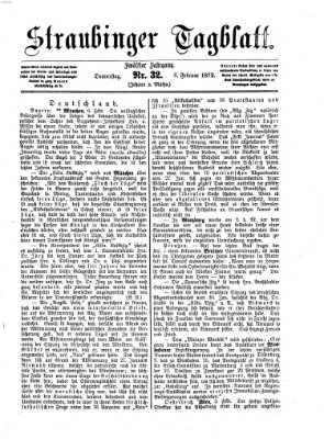 Straubinger Tagblatt Donnerstag 8. Februar 1872