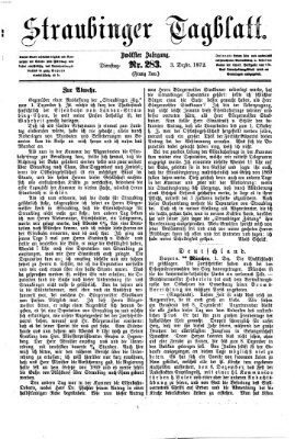 Straubinger Tagblatt Dienstag 3. Dezember 1872