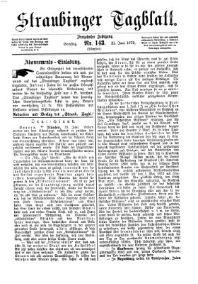 Straubinger Tagblatt Samstag 21. Juni 1873