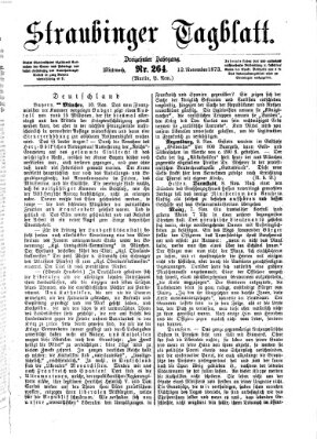 Straubinger Tagblatt Mittwoch 12. November 1873