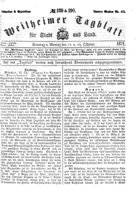 Weilheimer Tagblatt für Stadt und Land Sonntag 15. Oktober 1871