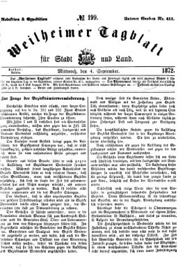 Weilheimer Tagblatt für Stadt und Land Mittwoch 4. September 1872