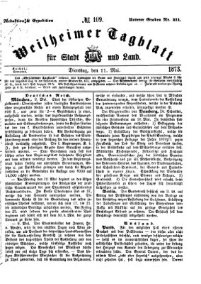 Weilheimer Tagblatt für Stadt und Land Sonntag 11. Mai 1873