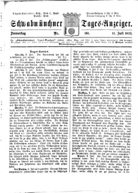 Schwabmünchner Tages-Anzeiger Donnerstag 11. Juli 1872