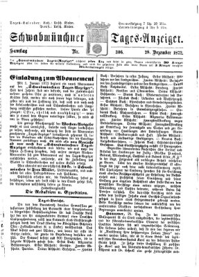 Schwabmünchner Tages-Anzeiger Samstag 28. Dezember 1872
