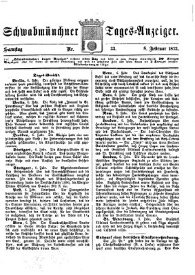Schwabmünchner Tages-Anzeiger Samstag 8. Februar 1873